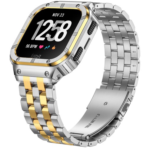 Metal case with - with, band